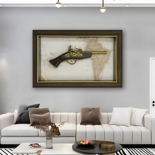 Golden Gun Wall Frame